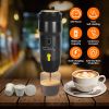 Portable Electric Espresso Machine Cordless Coffee Maker Self-Heating Car Espresso Maker with Anti-Dry Burn Fit for Ground Coffee/NS/DG Capsules for C
