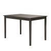 Farmhouse 32 x 48 inch Dining Table in Antique Black Wood Finish