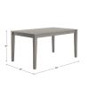 Rectangular 36 x 60 inch Farmhouse Dining Table in Antique Grey Wood Finish
