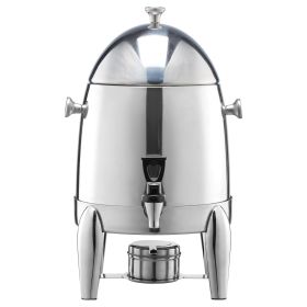 Stainless Steel Beverage Dispenser, 2.7 Gallon Drink Dispenser with Alcohol Burner, Hot & Cold Drink Dispensers for Coffee Tea Hot Water
