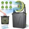 5 In 1 20000mAh 10L Bucket Portable Misting Fan Indoor Outdoor Rechargeable Camping Cooling Fan Work As Air Cooler Humidifier Power Bank & RGB Night L